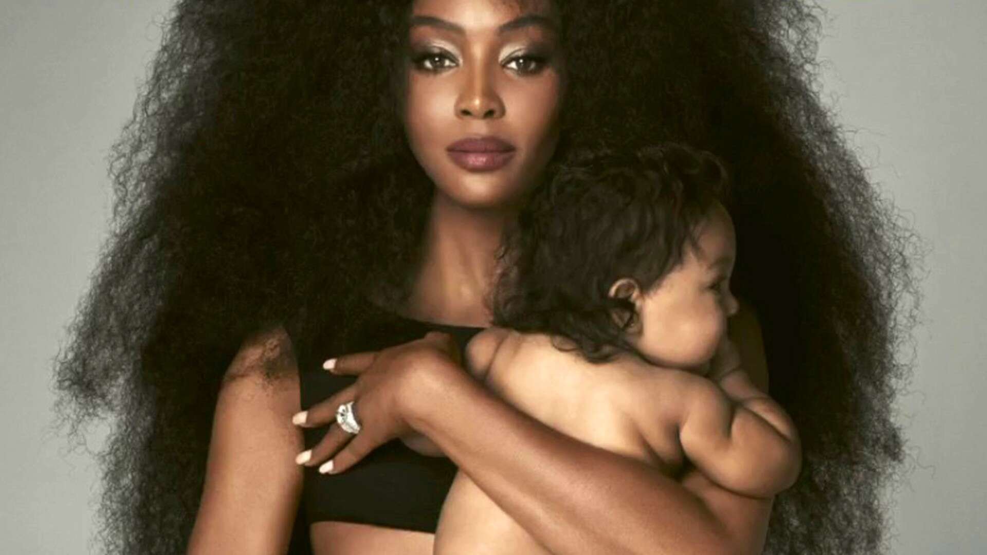 Naomi Campbell with her daughter
