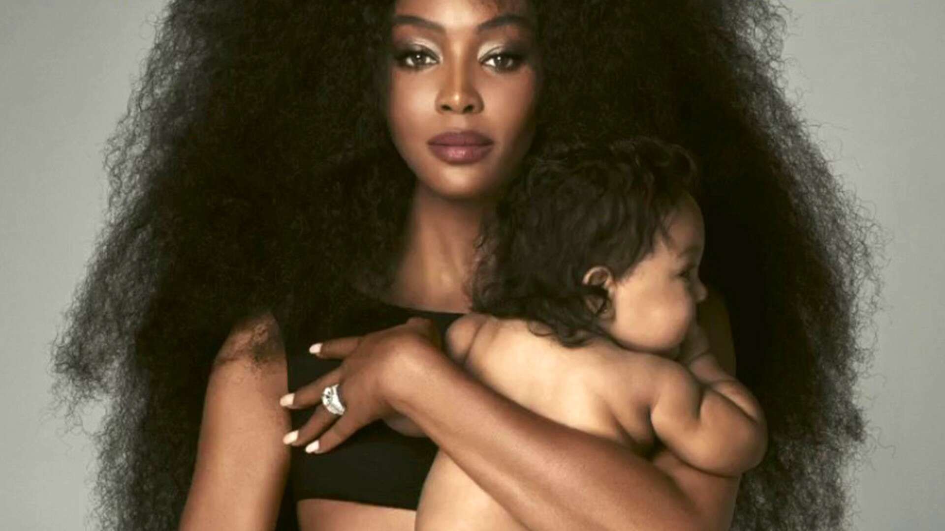 Naomi Campbell saam met haar dogter